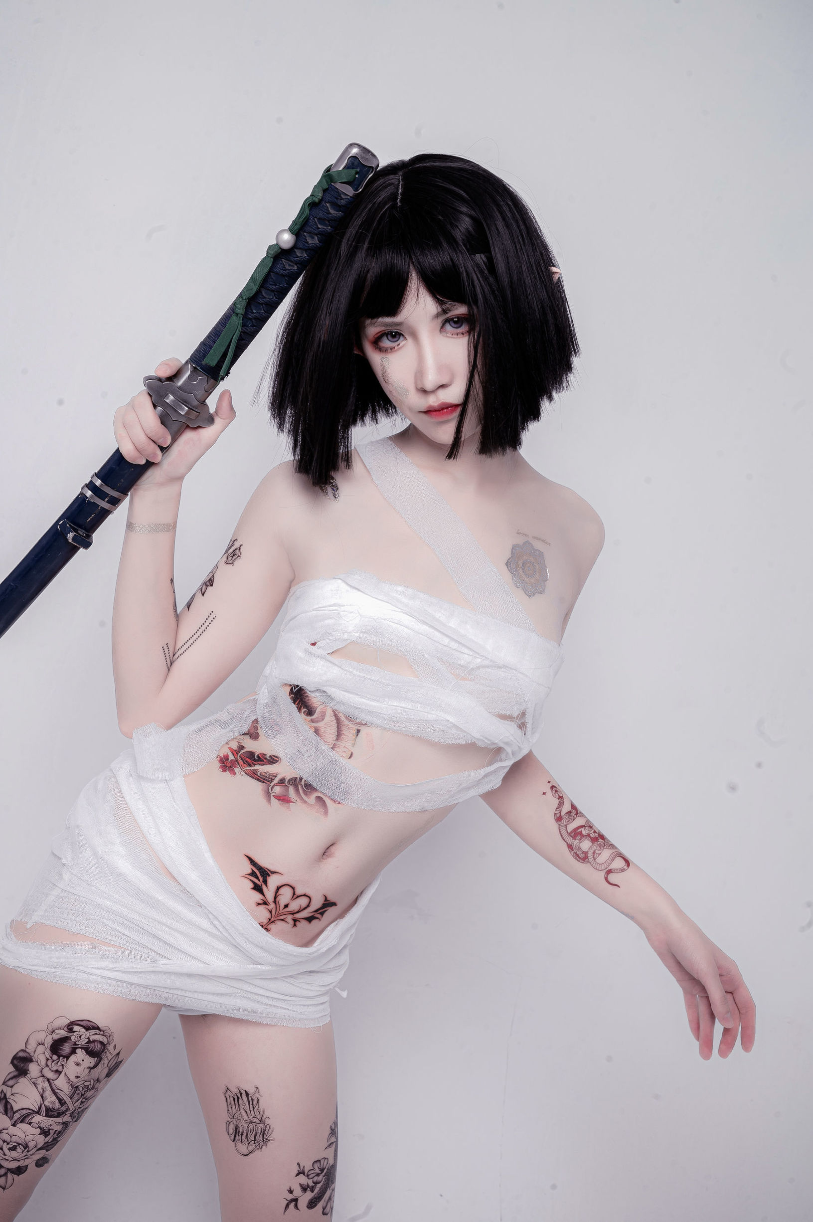 [COS福利]动漫博主阮邑_Fairy绑带和武士插图6